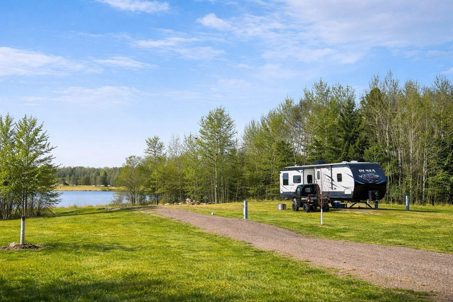 Deer Lake Farmstead seasonal RV park on quiet Deer Lake near Mille Lacs, MN